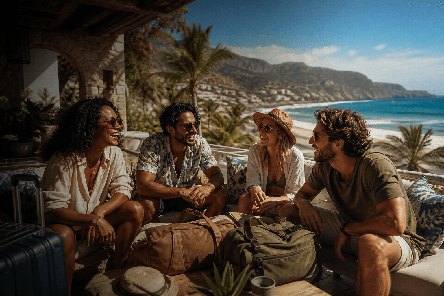 Friends enjoying a destination vacation